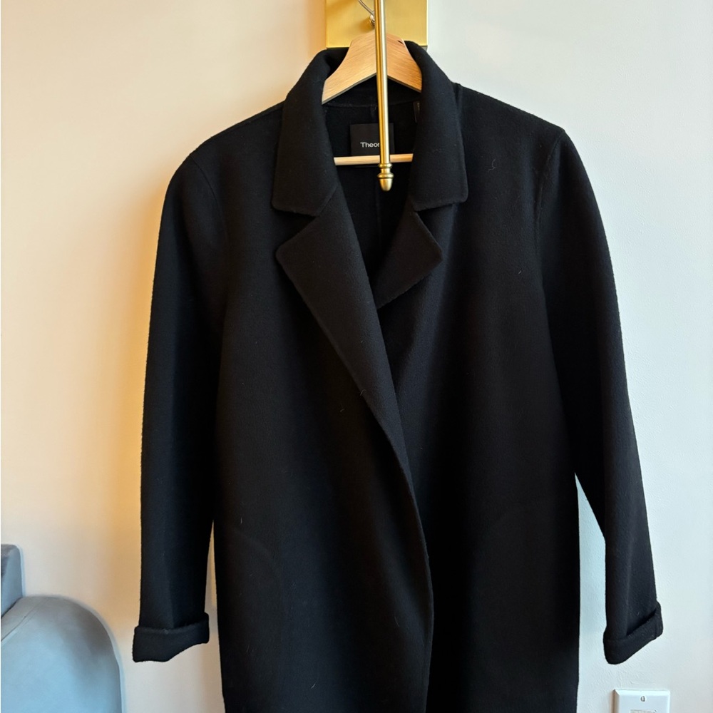 Theory Clairene Black coat jacket L